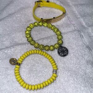 Yellow Rustic Cuff Set